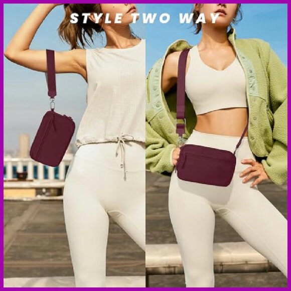 RFID Wristlet Purse with Anti-Theft Lock, Adjustable Crossbody Strap